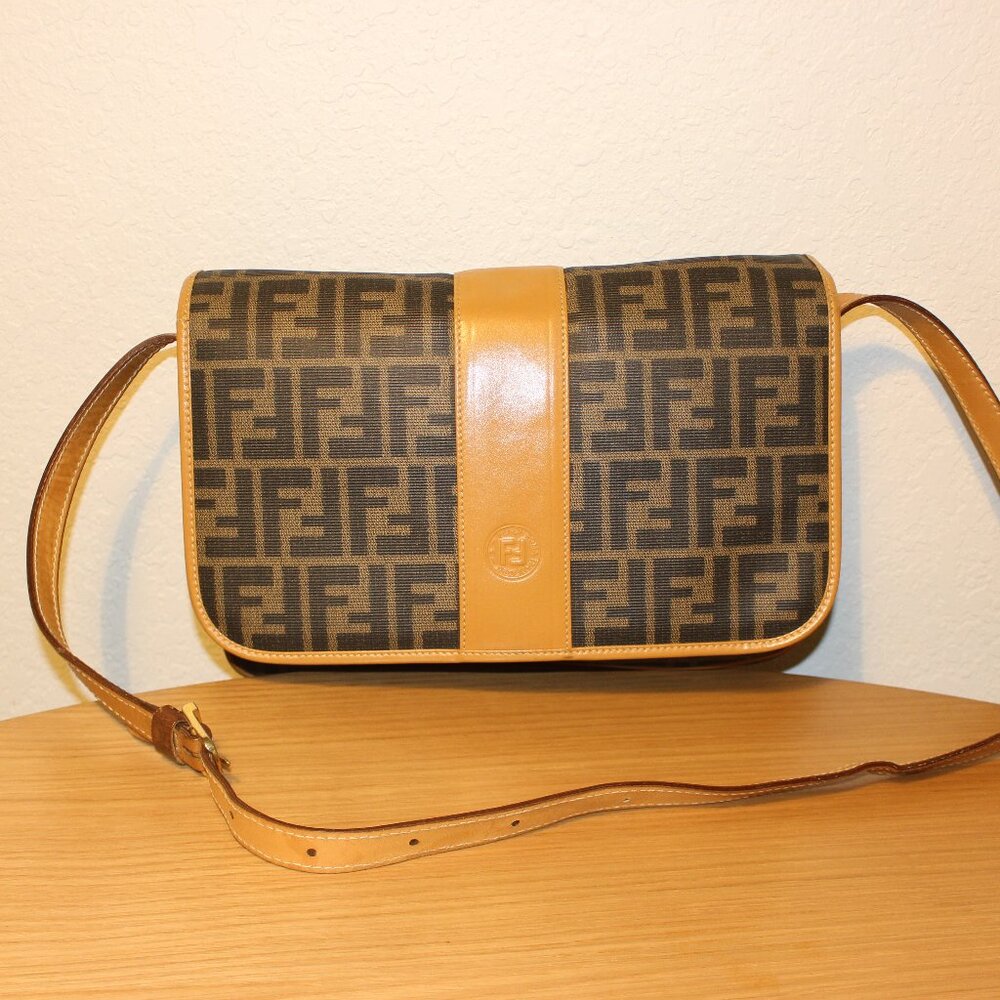 Fendi Vintage Zucca Crossbody Bag